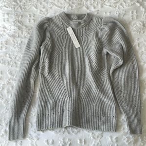 Design History cashmere grey puff sweater